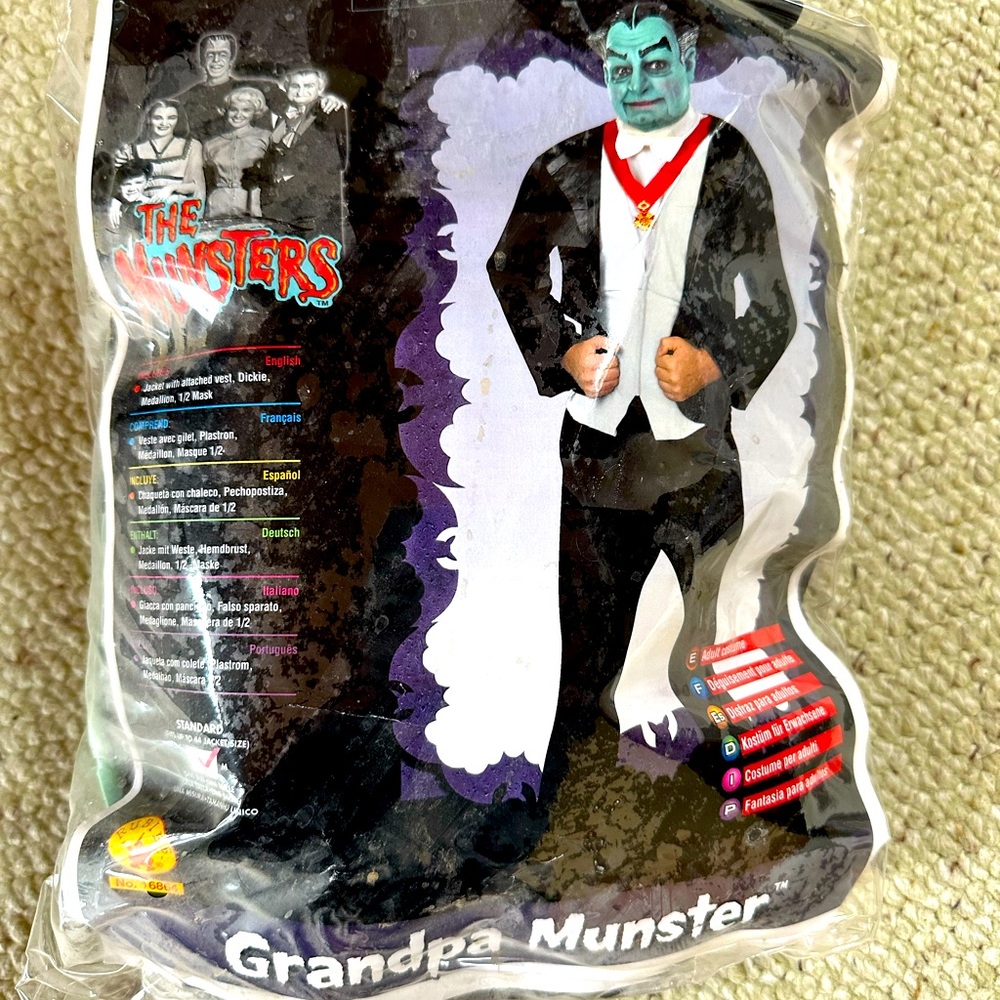 Grandpa Munster Adult Costume and Family Masks